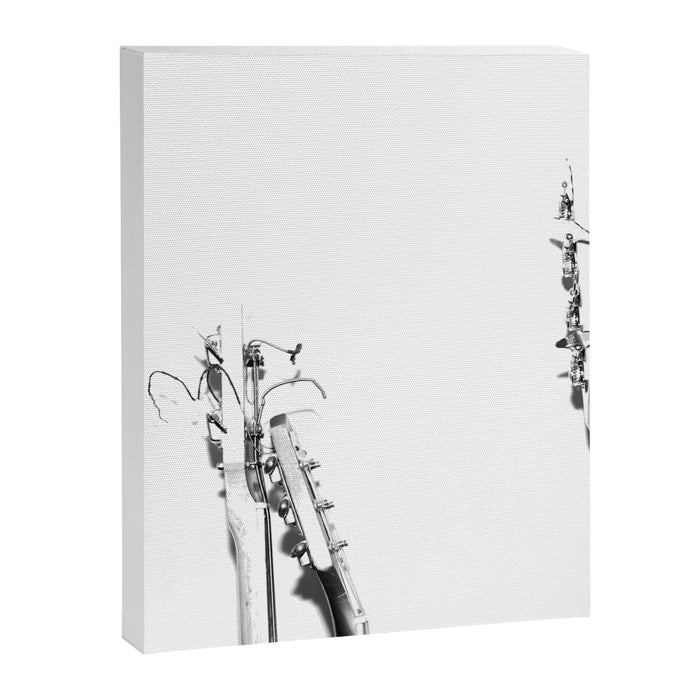 The Guitars (Black and White) Canvas Print Gallery Image 1