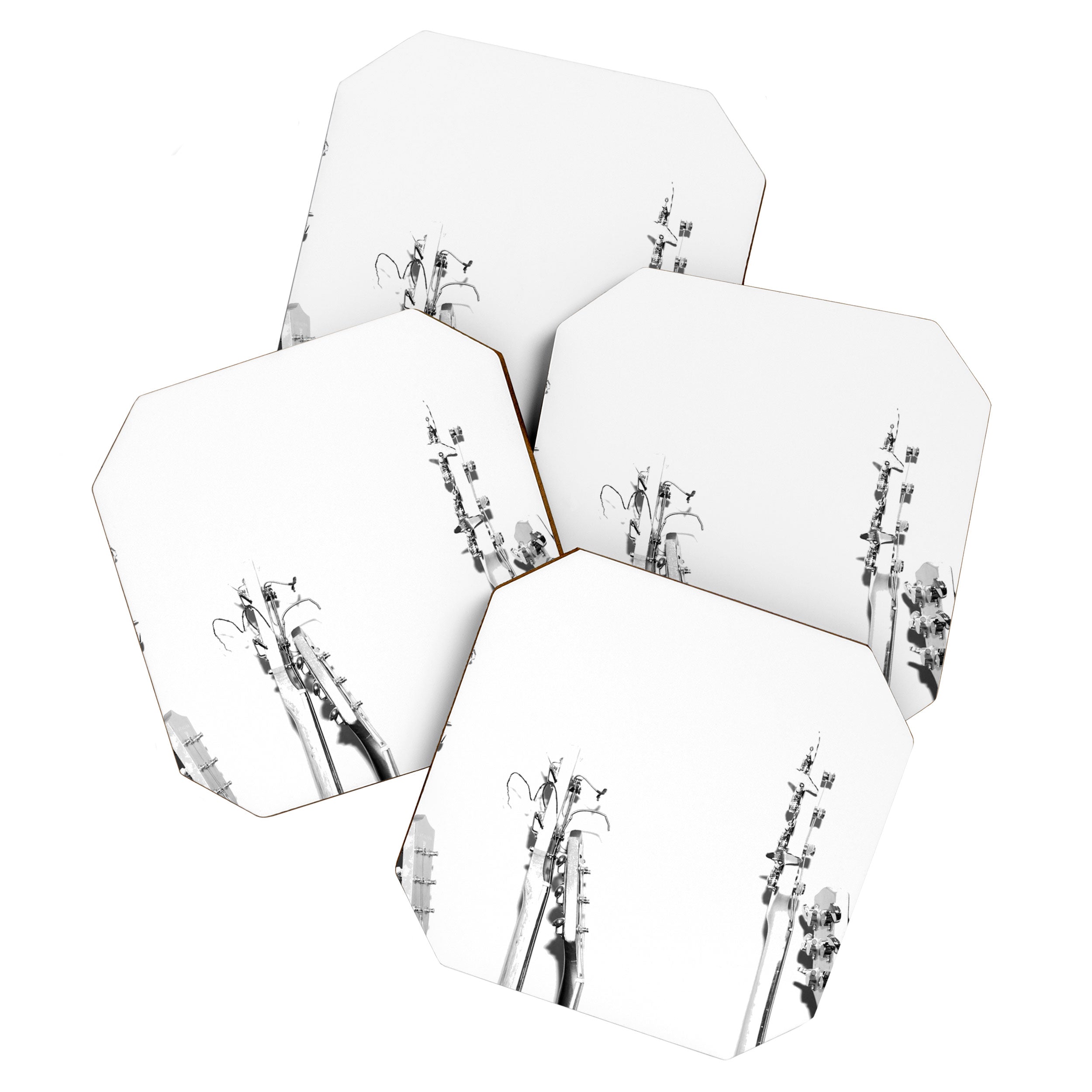 The Guitars (Black and White) Coaster Gallery Image 1