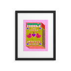 2 Chicks Perfect Match Vintage Matchbox Green & Pink Palette Framed Art Print Gallery Image 5