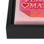 2 Chicks Perfect Match Vintage Matchbox Light Pink Palette Framed Canvas Print Gallery Image 3