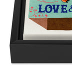 All is Fair in Love and War Vintage Matchbox Mint Chocolate Palette with Tiger Framed Canvas Print Gallery Image 3