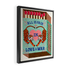All is Fair in Love and War Vintage Matchbox Mint Chocolate Palette with Tiger Framed Canvas Print Gallery Image 2