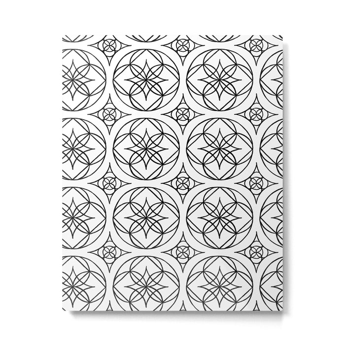 Black and White Art Deco Style Tile Pattern Metal Print Gallery Image 1