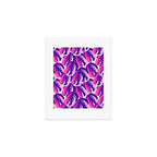 Boho Eclectic Cabbage Purple Orchid Aubergine Pattern Painterly Gouache Art Print Gallery Image 1