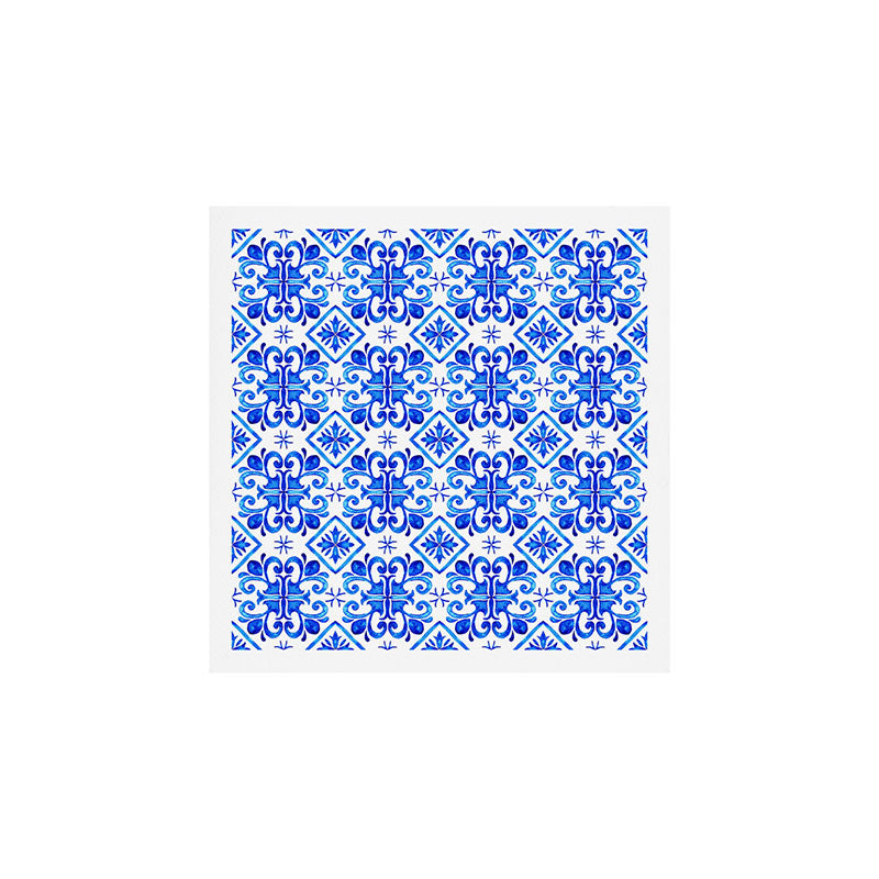 Greek Blue and White Pattern Spanish Tiles Amalfi Coast Pattern Art Print Gallery Image 1
