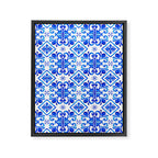 Greek Blue and White Pattern Spanish Tiles Amalfi Coast Pattern Framed Canvas Print Gallery Image 8