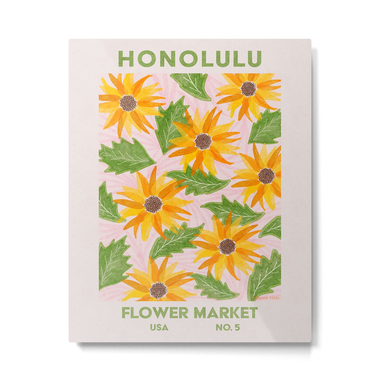 Honolulu Flower Market Metal Print Gallery Image 4