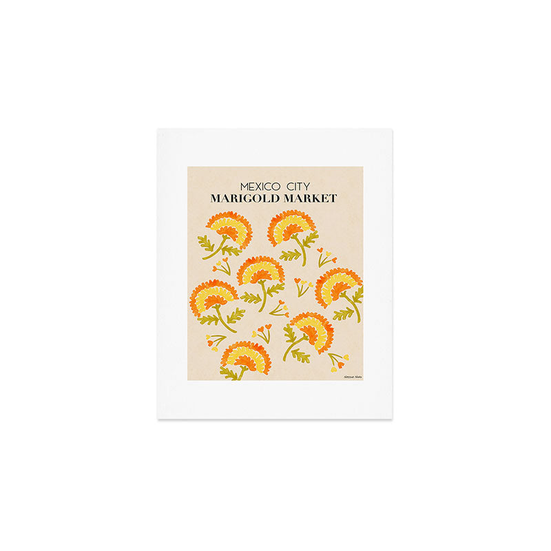 Marigold print- Mexico City Flower Market  Art Print Gallery Image 1