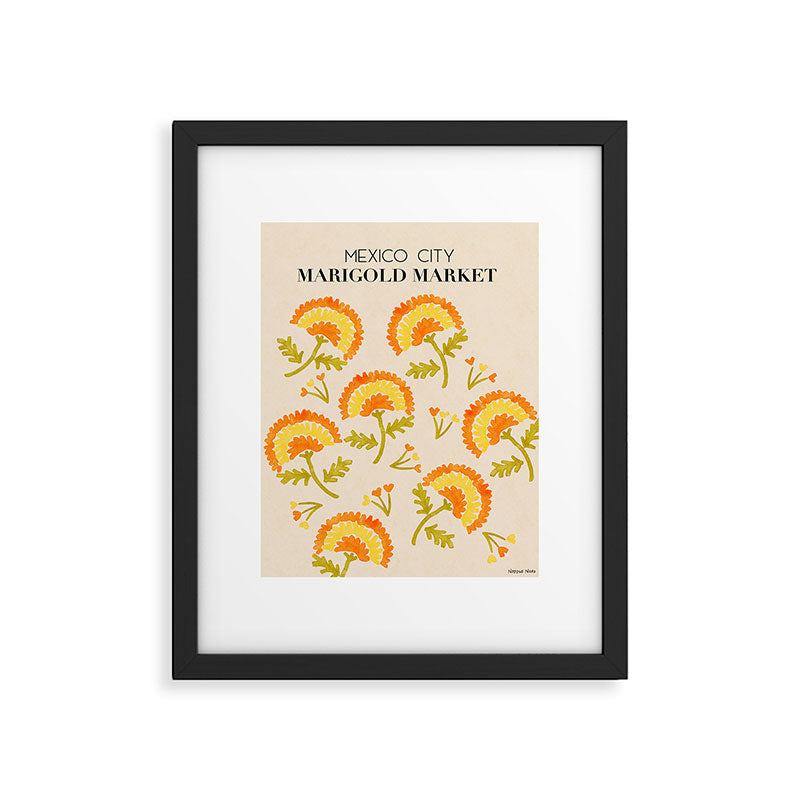 Marigold print- Mexico City Flower Market  Framed Art Print Gallery Image 5