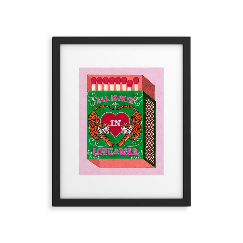 Wall quote art with Tiger Framed Art Print Gallery Image 5