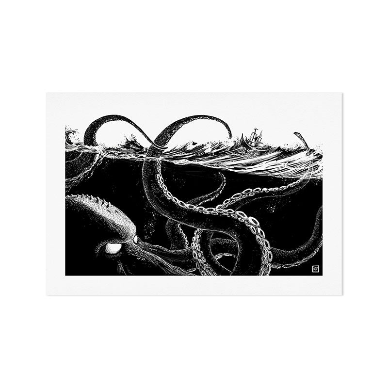 Kraken Rules the Sea Art Print Gallery Image 1
