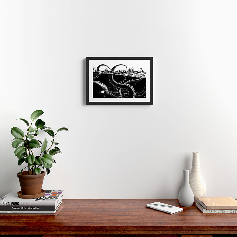 Kraken Rules the Sea Framed Art Print Gallery Image 2