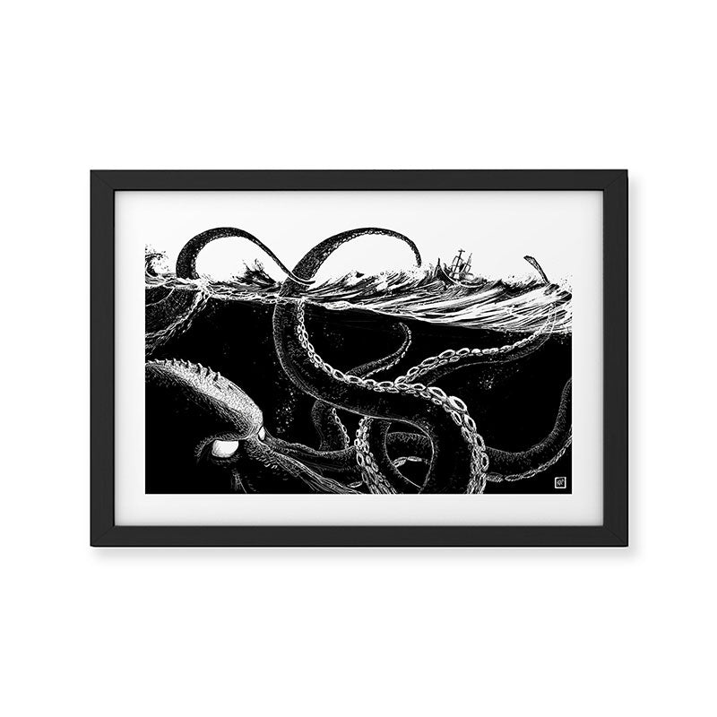 Kraken Rules the Sea Framed Art Print Gallery Image 2