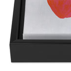 Fat Round Bird and Orange - Fuchsia and Grey Framed Canvas Print Gallery Image 3