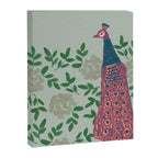 Peacock and Flower - Pink and Sage Canvas Print Gallery Image 8