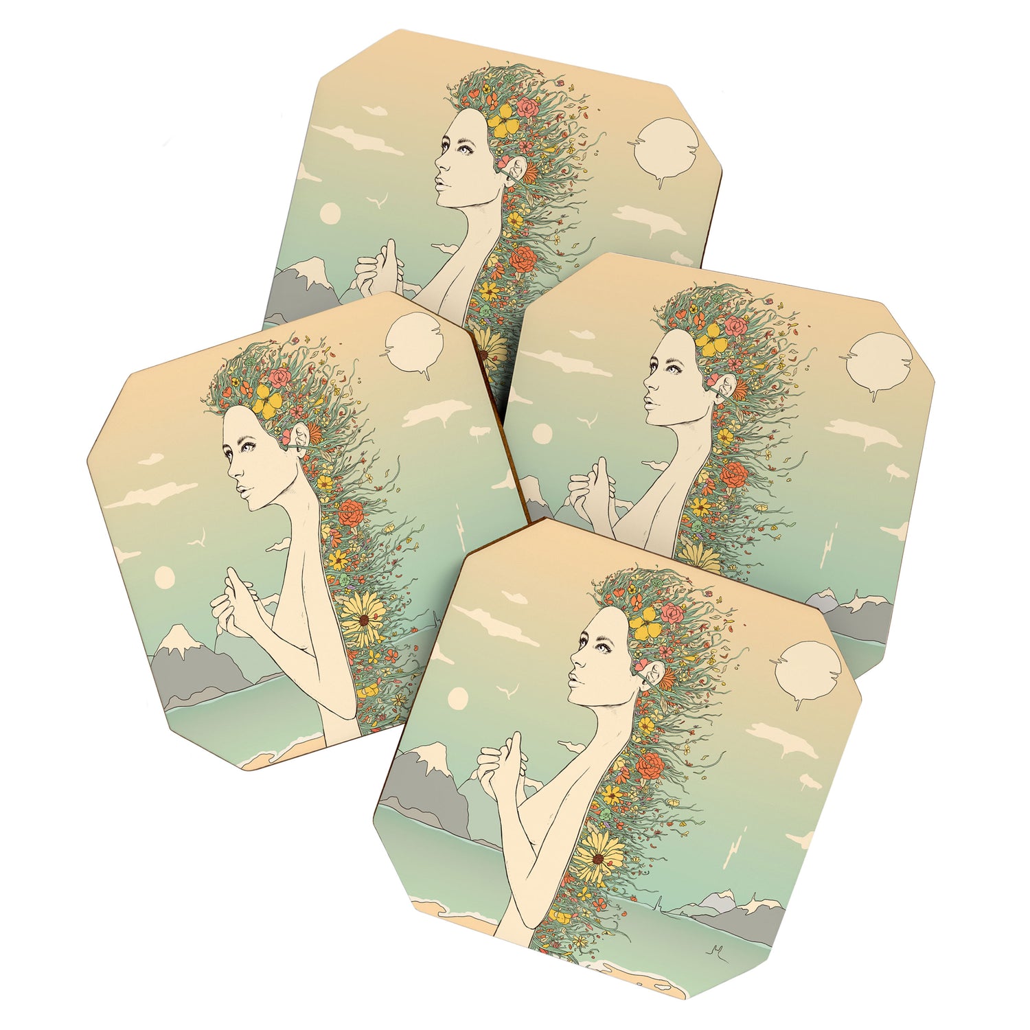 Facade of Existence (Let Life Blossom) Coaster Gallery Image 1