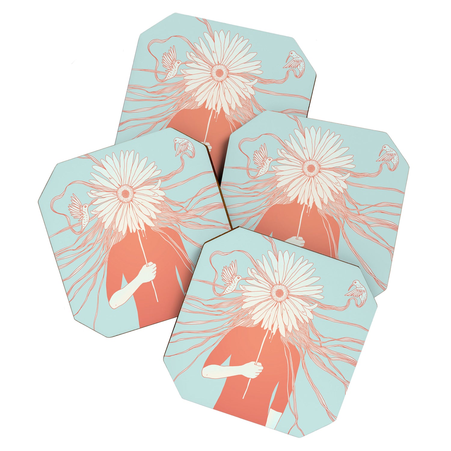 Flower Girl (Life and the Fragile Presence of Beauty) Coaster Gallery Image 1