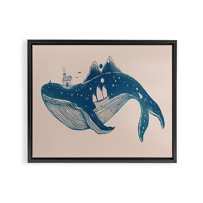Home (A Whale from Home) Framed Canvas Print Gallery Image 2