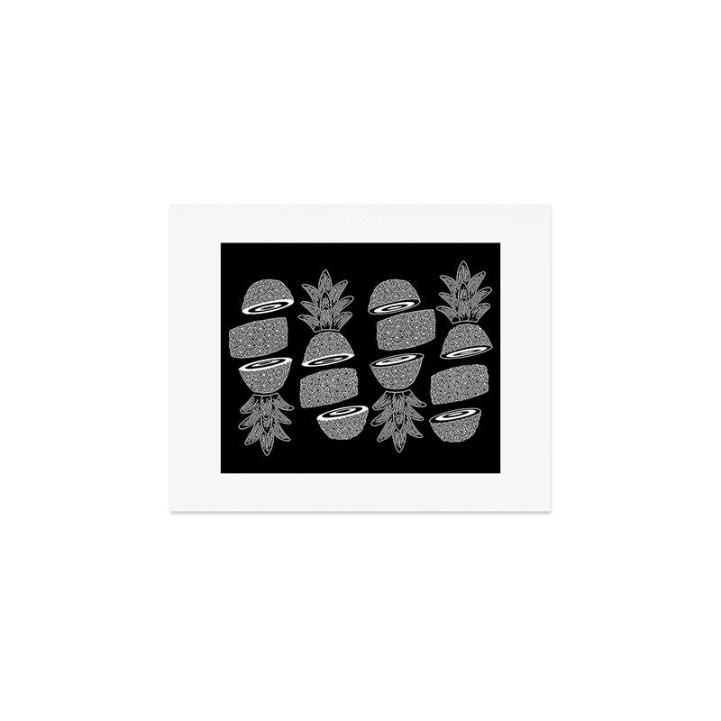 Pineapples (Dark/Sliced) Art Print Gallery Image 1