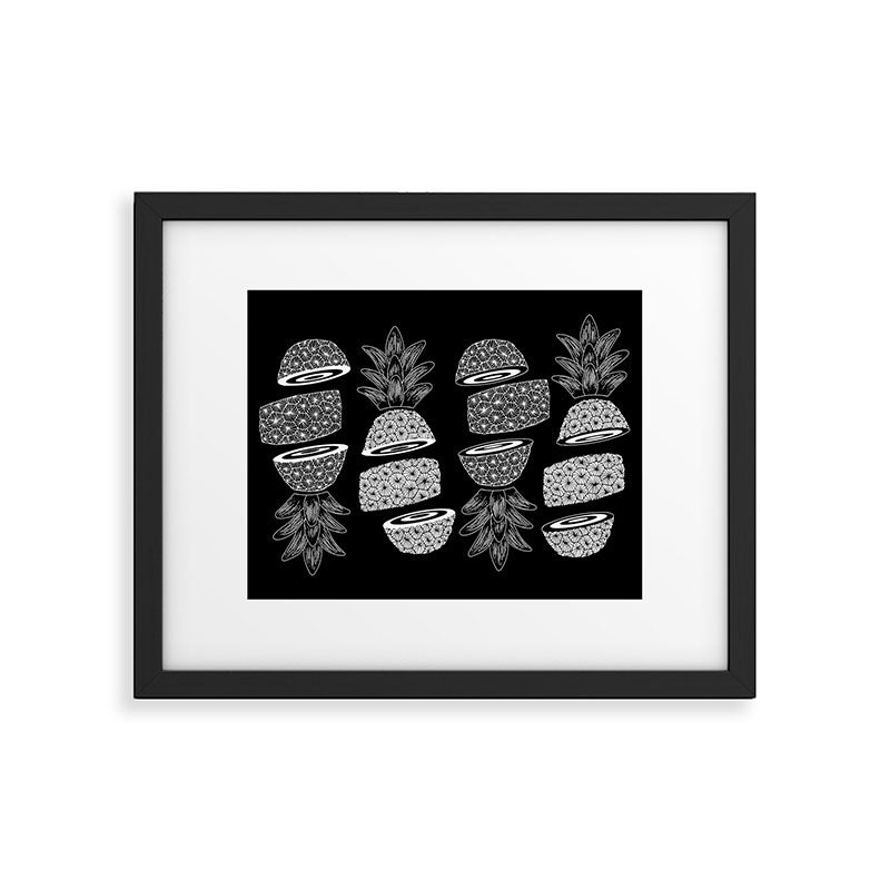 Pineapples (Dark/Sliced) Framed Art Print Gallery Image 5