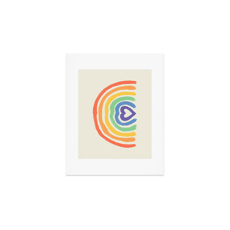 Rainbow Heart Art Print Gallery Image 1