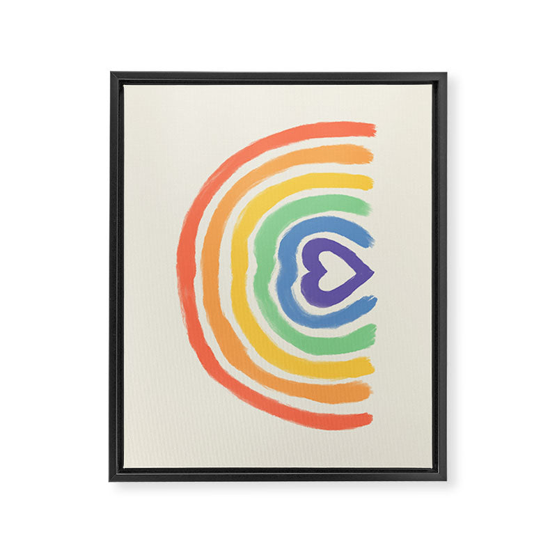 Rainbow Heart Framed Canvas Print Gallery Image 8