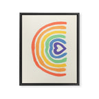 Rainbow Heart Framed Canvas Print Gallery Image 8