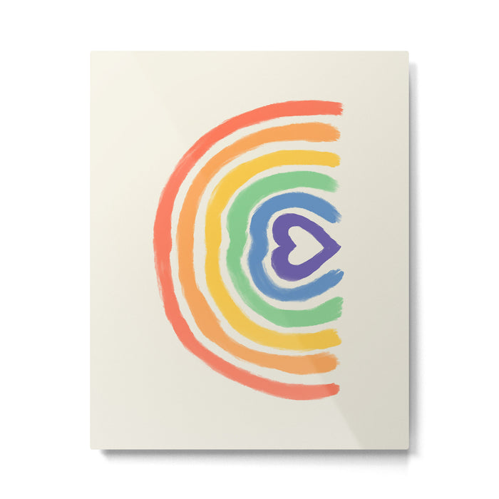 Rainbow Heart Metal Print Gallery Image 1