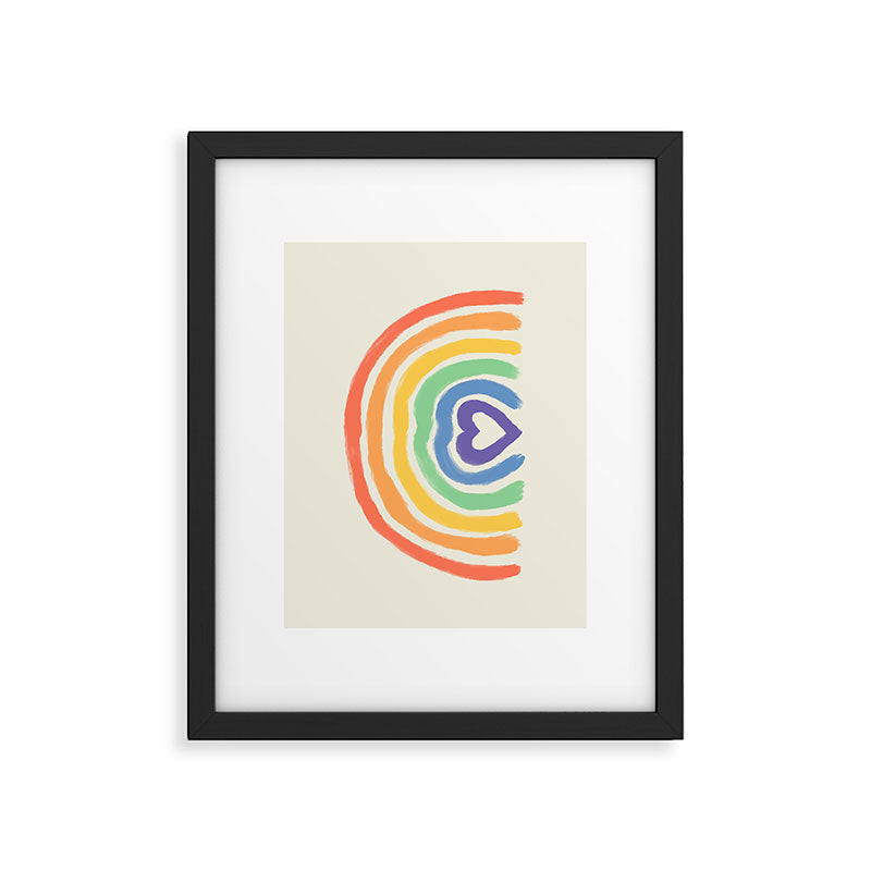 Rainbow Heart Framed Art Print Gallery Image 6