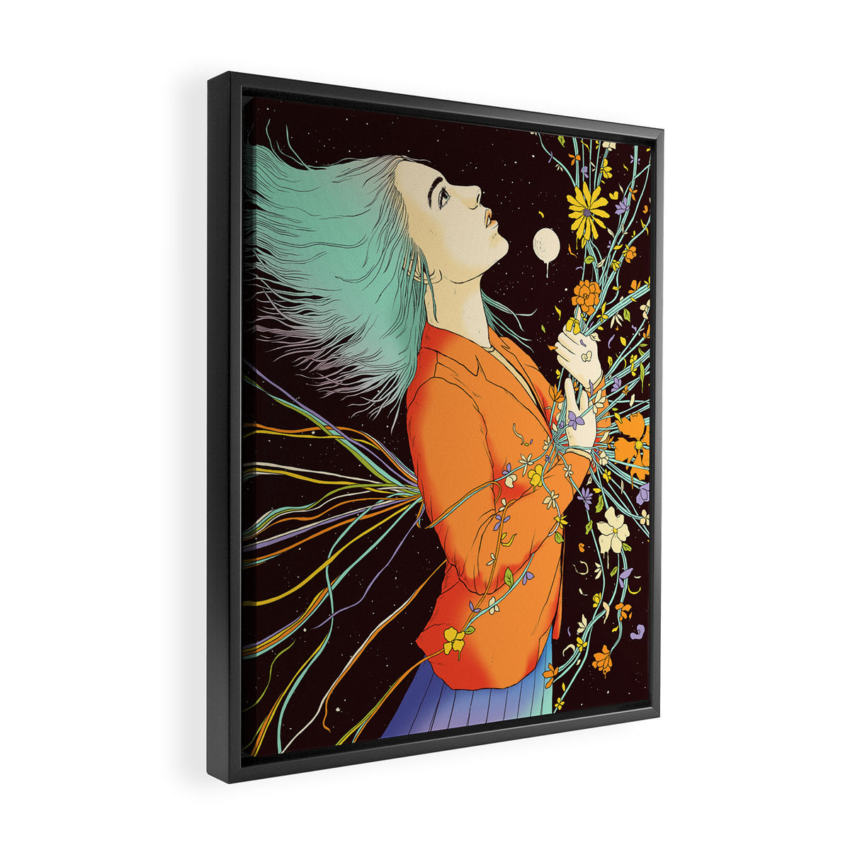Stabbed in the Back and Still Blooming Framed Canvas Print Gallery Image 2