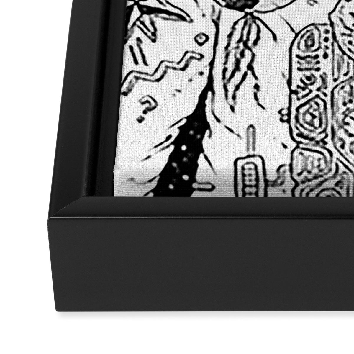 The Dreamer (B/W) Framed Canvas Print Gallery Image 3