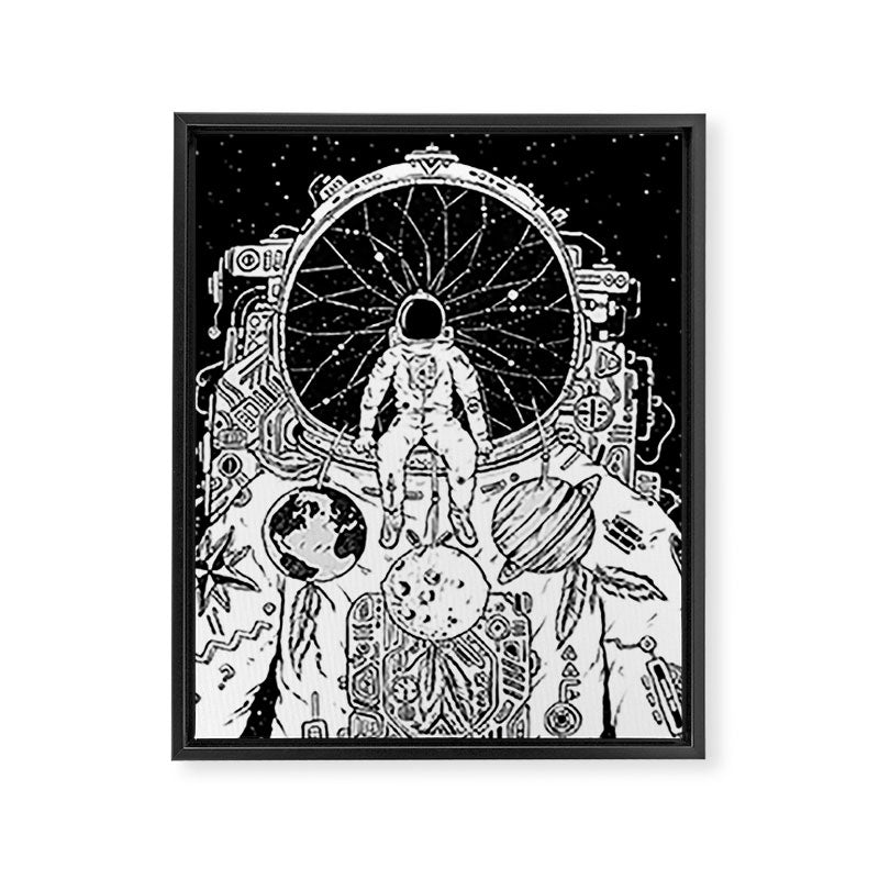 The Dreamer (B/W) Framed Canvas Print Gallery Image 8