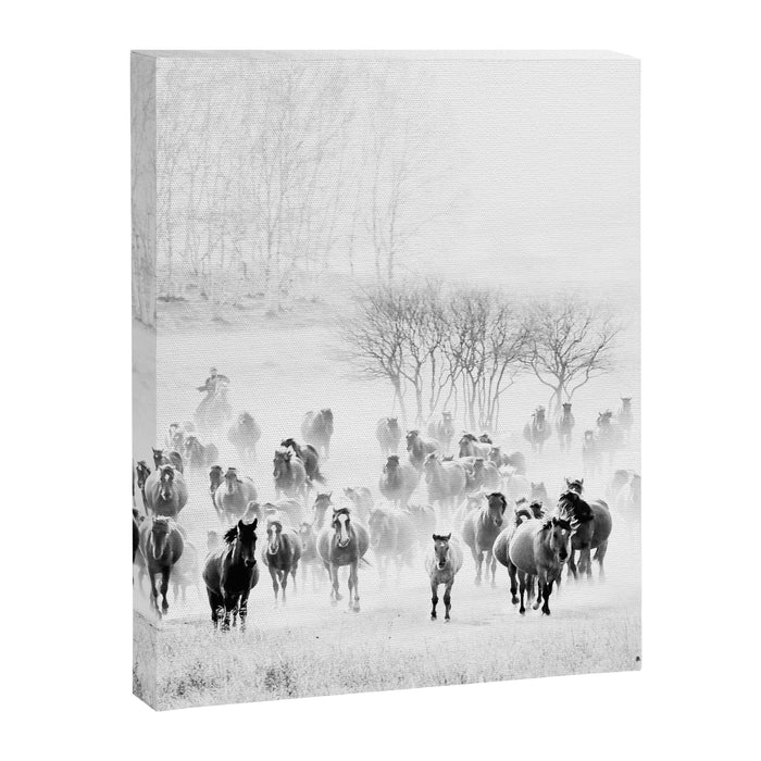 southwest cowboy horse decor print Canvas Print Gallery Image 1