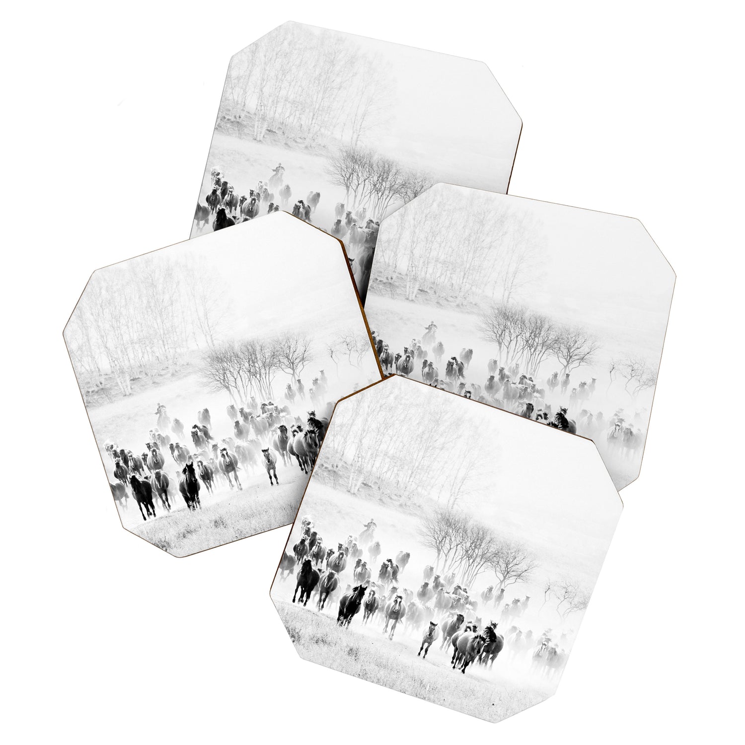 southwest cowboy horse decor print Coaster Gallery Image 1