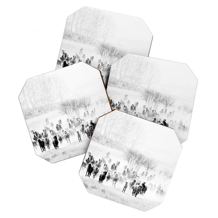 southwest cowboy horse decor print Coaster Gallery Image 1