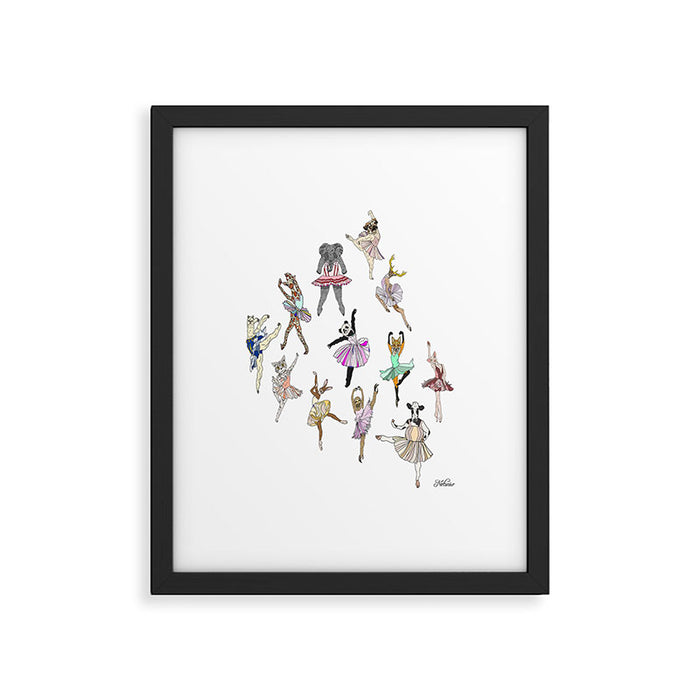 Animal Ballerinas Framed Art Print Gallery Image 1