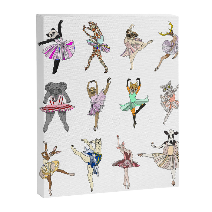 Animal Square Dance Hipster Ballerinas Canvas Print Gallery Image 1