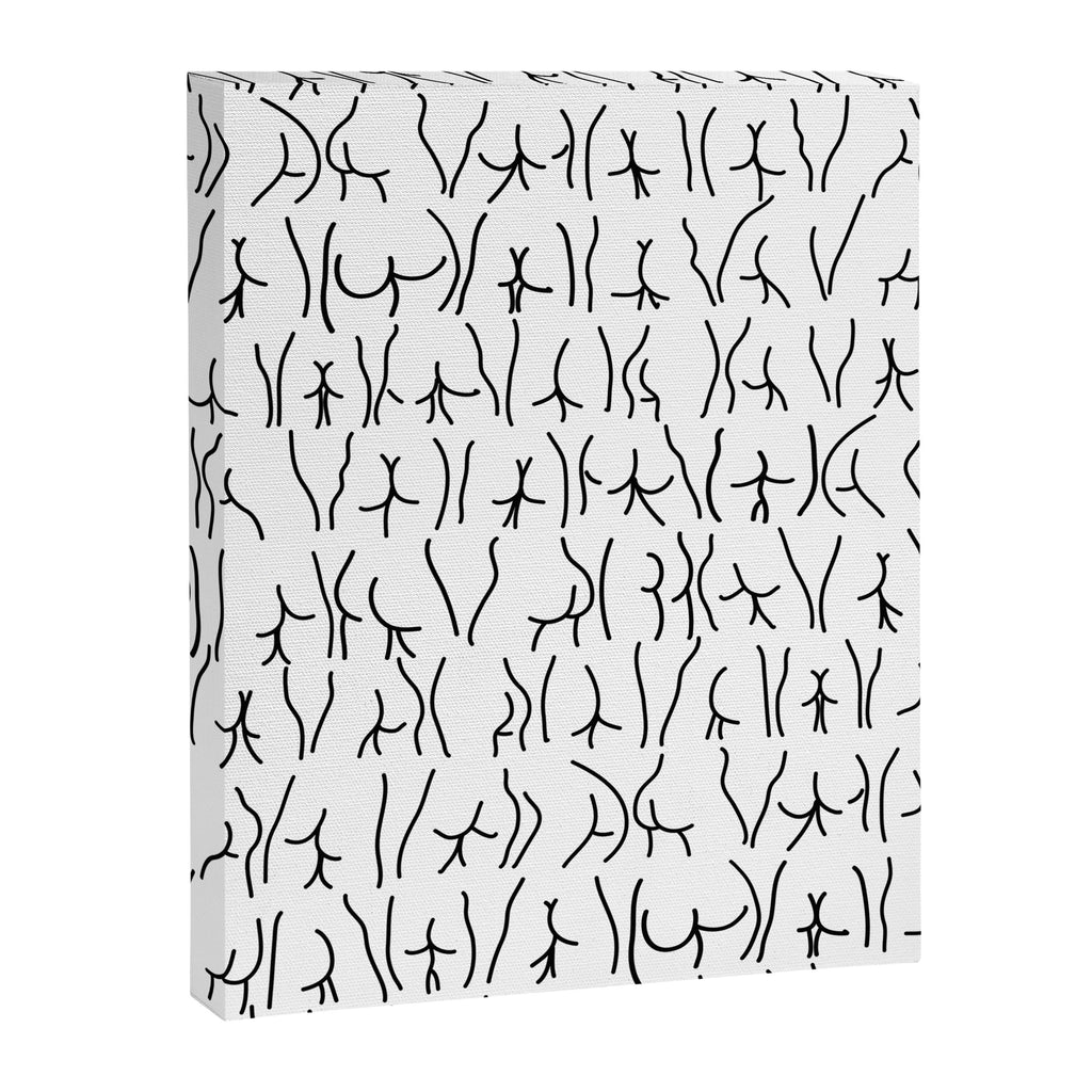 BUTTS Butts butts Black White Canvas Print Gallery Image 8