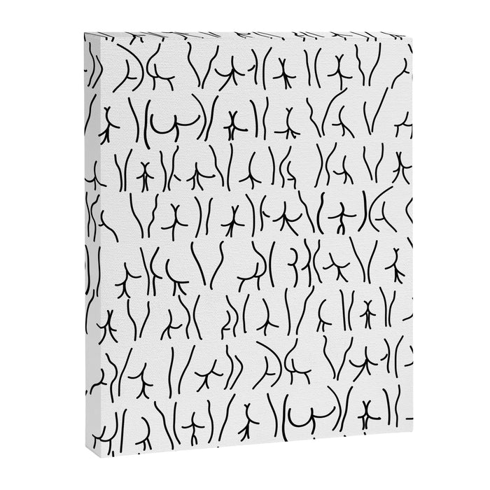 BUTTS Butts butts Black White Canvas Print Gallery Image 1