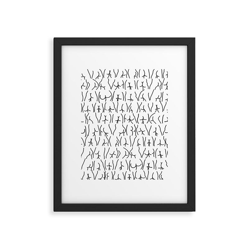 BUTTS Butts butts Black White Framed Art Print Gallery Image 6