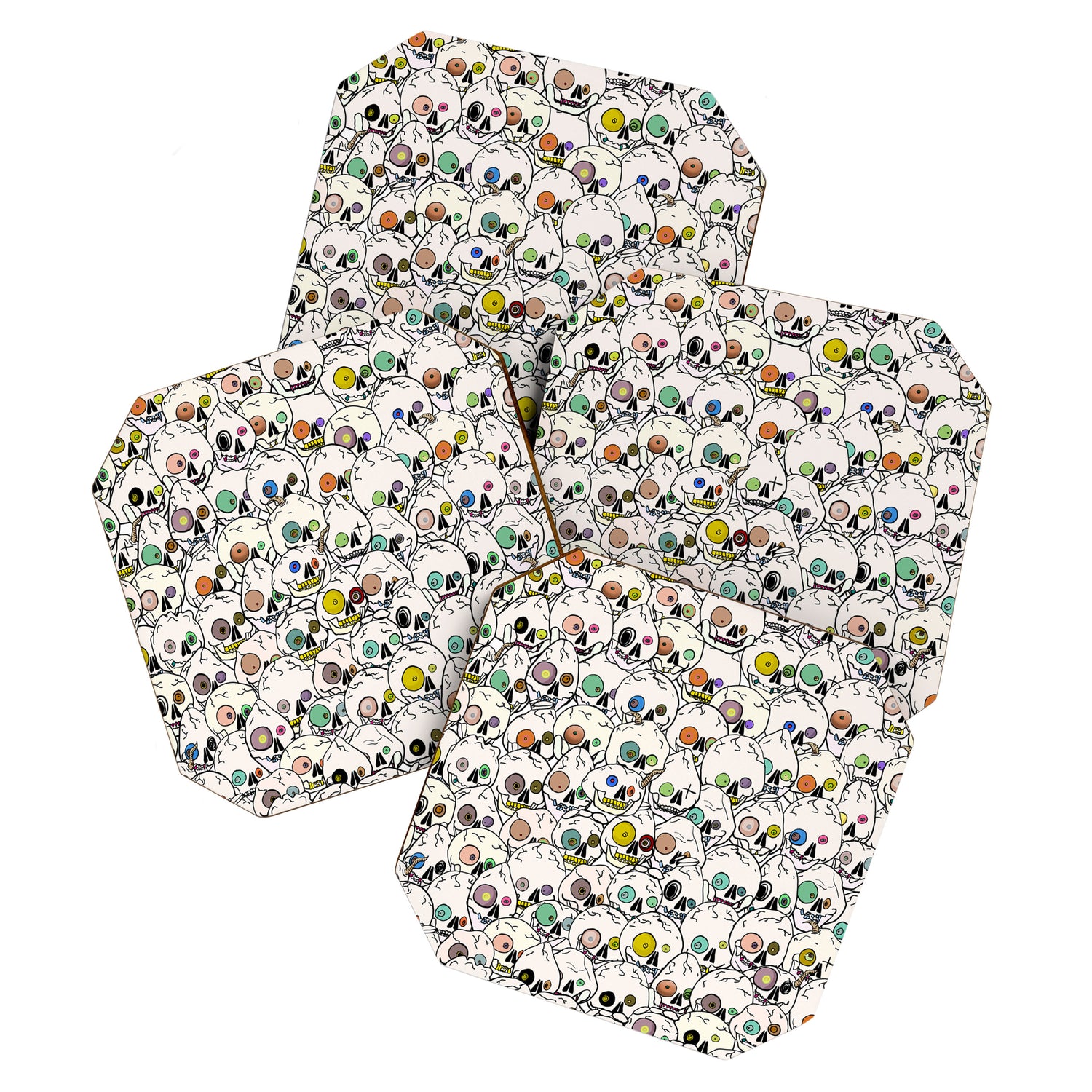 Cute Tiny Skulls Coaster Gallery Image 1
