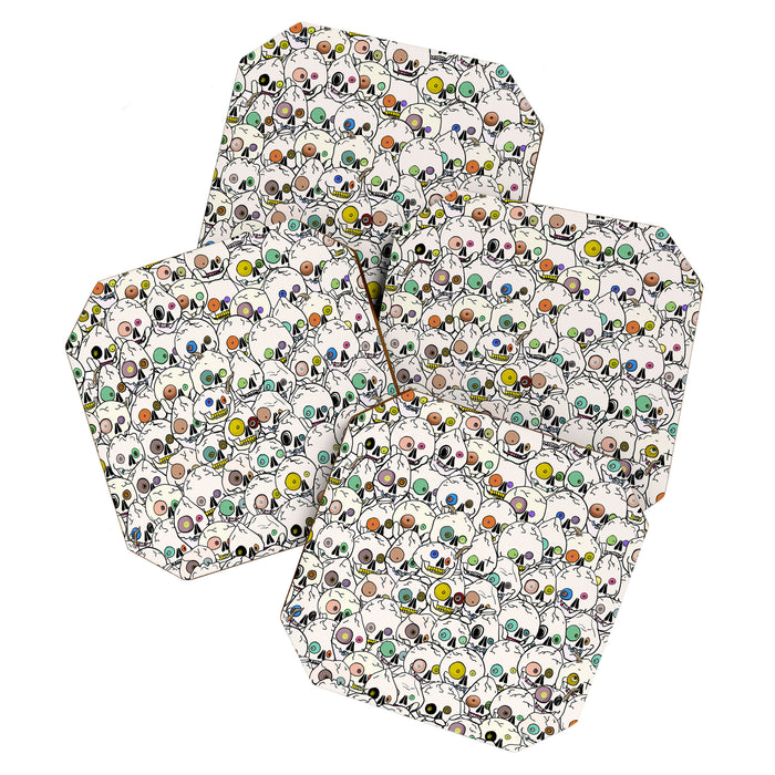 Cute Tiny Skulls Coaster Gallery Image 1