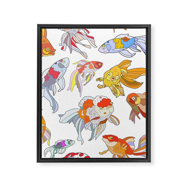 FISH FISH FISH Framed Canvas Print Gallery Image 8
