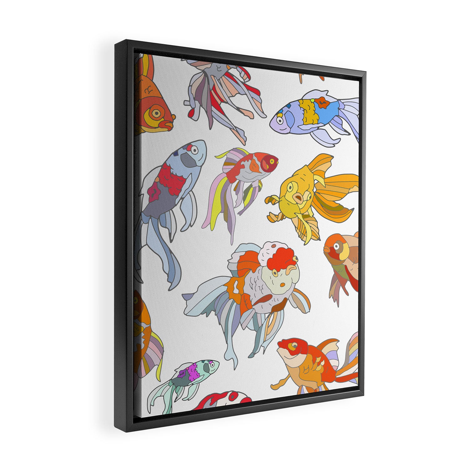 FISH FISH FISH Framed Canvas Print Gallery Image 2