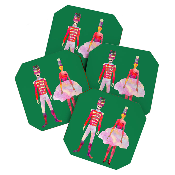 Nutcracker Ballet - Candy Cane Green Coaster Gallery Image 1
