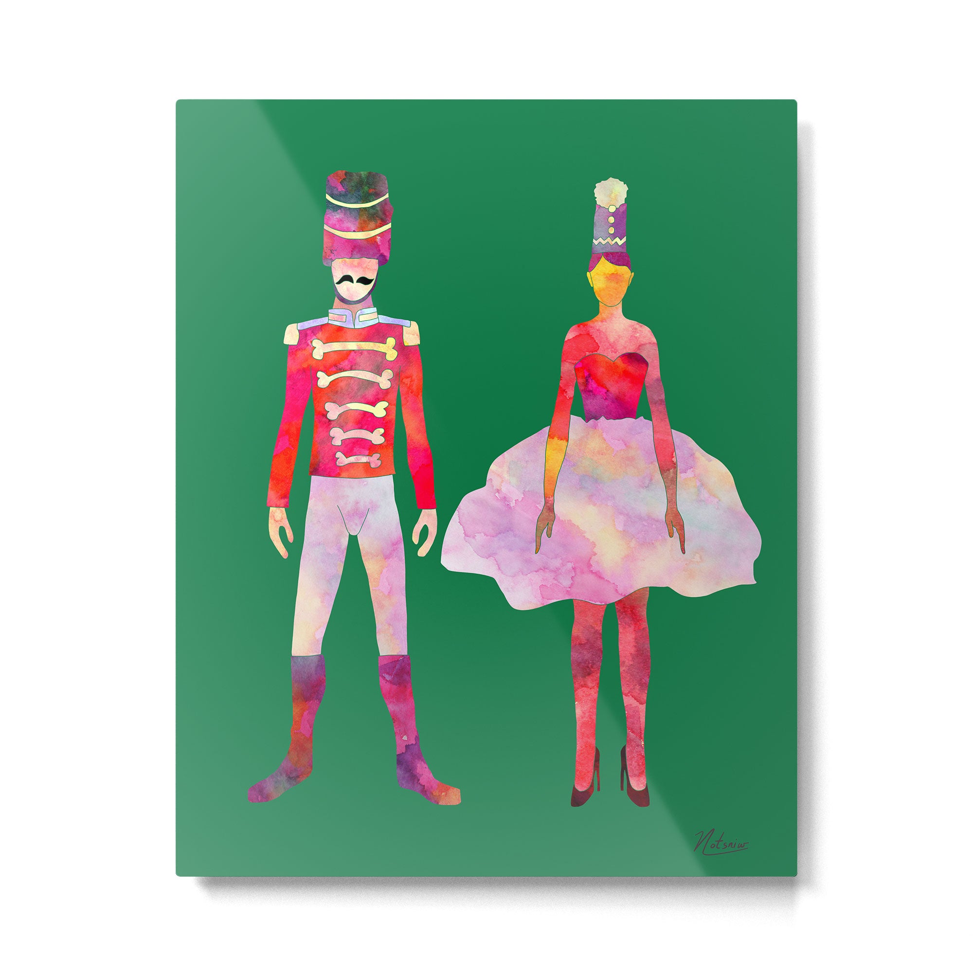 Nutcracker Ballet - Candy Cane Green Metal Print Gallery Image 4