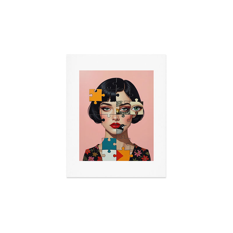 Puzzle Girl Lulu Art Print Gallery Image 1