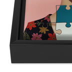 Puzzle Girl Lulu Framed Canvas Print Gallery Image 3