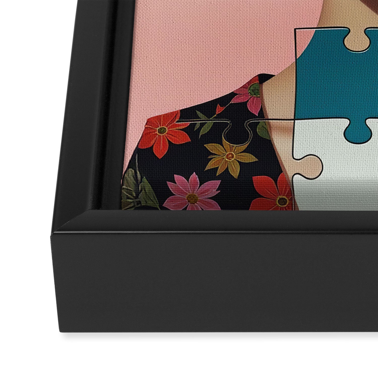 Puzzle Girl Lulu Framed Canvas Print Gallery Image 3