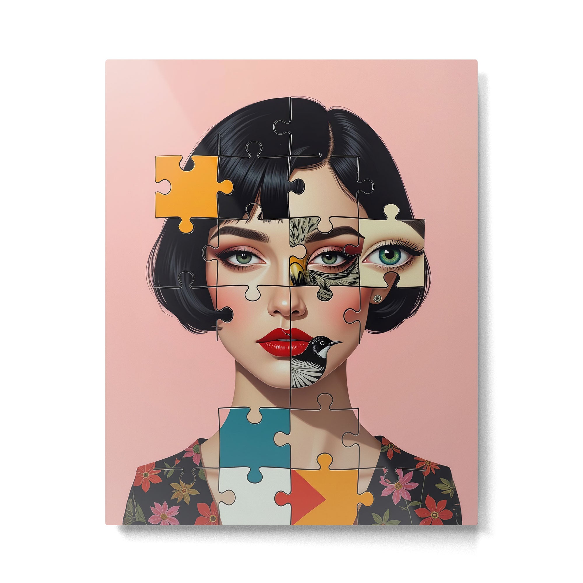 Puzzle Girl Lulu Metal Print Gallery Image 6